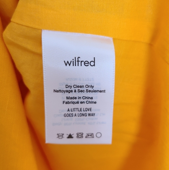 NWT Aritzia Wilfred Autier Tuscan Sun Midi Skirt 00 Yellow Ruffle - Picture 7 of 11